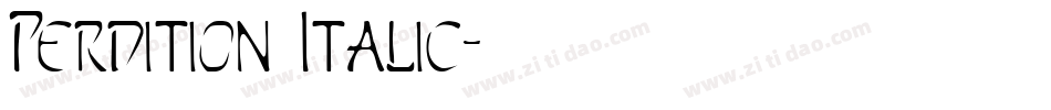 Perdition Italic字体转换